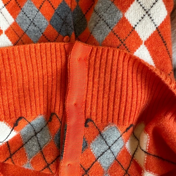 J. Crew Orange Cashmere Cardigan Sweater size Small - Picture 15 of 16